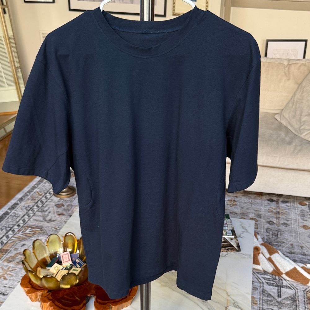 Lululemon Navy Cotton Pique Tee